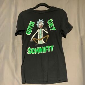 Rick and Morty black cotton t-shirt gotta get schwifty